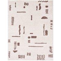 Livabliss Fossay Shag Washable Modern High Pile Rug in Dark Brown | Size: 120 cm x 170 cm