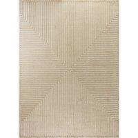 Livabliss Le Mans-Modern Beige Grey White 3D High & Low Pile In- & Outdoor Rug | Size: 200 cm x 275 cm