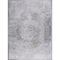 Livabliss Lustro-Vintage Beige Grey Off-White Traditional Boho Living Dining Bedroom Rug in White | Size: 160 cm x 220 cm