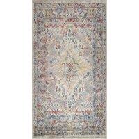 Livabliss Ankara - Vintage Grey Taupe Blue Traditional Boho Living Dining Bedroom Rug | Size: 160 cm x 215 cm