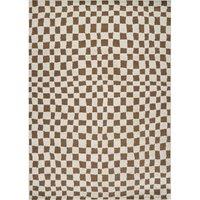IRINA Scandi Modern High Pile Checkered Area Rug
