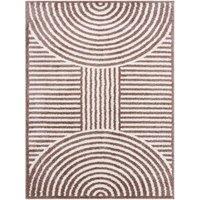 Livabliss Fossay Shag Washable Modern High Pile Rug in Dark Brown | Size: 140 cm x 200 cm