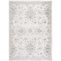 Livabliss Monte Carlo Vintage Grey Charcoal White Traditional Boho Living Rug in Light Grey | Size: 160 cm x 220 cm