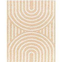 Livabliss Rodos-Modern Beige Grey Yellow Green Terracotta Soft Plush Pile Rug in Orange | Size: 160 cm x 215 cm