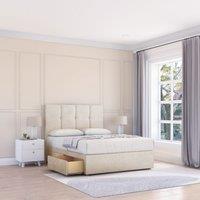 Jasmine Plush Bed Set With No Drawers Mattress & 54" Headboard