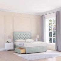 Montana Naples Bed Set With 2 Drawers, Mattress & 54" Headboard
