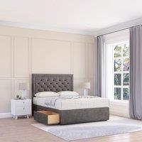 Montana Naples Bed Set With 2 Drawers, Mattress & 54" Headboard