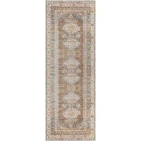Livabliss Colin-Washable Brown Grey Blue Traditionnal Vintage Boho Living Dining Rug | Size: 200 cm x 275 cm