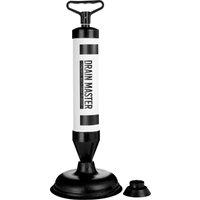 Orsina Unique Drain Master Multi Drain Pump Plunger, Bathroom & Kitchen Plunger Pump, Multi-Head Drain Unblocker in Black