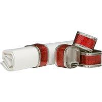 Orsina Elegant Set Of Four Purple Glitter Napkin Ring, Versatile Ring For Table, Durable Napkin Ring For Guests in Red