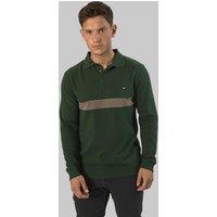 Toplook London Men's Cotton Long Sleeved Stripe Polo Shirt