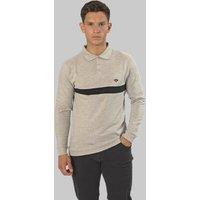 Toplook London Men's Cotton Long Sleeved Stripe Polo Shirt