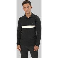 Toplook London Men's Cotton Long Sleeved Stripe Polo Shirt