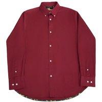 TopLook London Men's Smart Casual Shirt Button-Down Long Sleeve Shirt in Wine | Size: Small