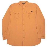 TopLook London Men's Mens Smart Casual Button-Down Cotton Shirt with Pockets in Burnt Orange | Size: 3XL