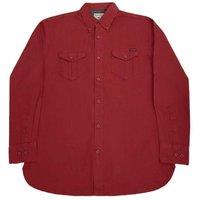 TopLook London Men's Mens Smart Casual Button-Down Cotton Shirt with Pockets in Wine | Size: 2XL
