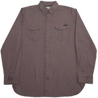 TopLook London Men's Mens Smart Casual Button-Down Cotton Shirt with Pockets in Dark Mauve | Size: XS