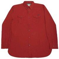 TopLook London Men's Mens Smart Casual Button-Down Cotton Shirt with Pockets in Red | Size: Medium