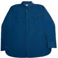 TopLook London Men's Mens Smart Casual Button-Down Cotton Shirt with Pockets in Dark Navy | Size: Medium