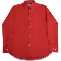 TopLook London Men's Mens Business Casual Shirt Button-Down Casual Shirts in Red | Size: Medium