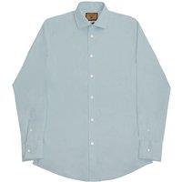 TopLook London Men's Mens Slim Fit Poplin Shirt Business Casual Dress Shirt in Light Blue | Size: 18 inches