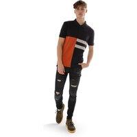 TopLook London Men's Stretchy Slim Fit Ripped Jeans in Black | Size: 30S