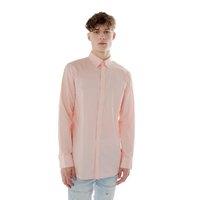 TopLook London Men's Mens Oxford Shirt - Long Sleeve Button Down Formal Dress Shirt in Pink | Size: 16.5 in
