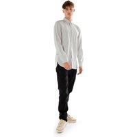 TopLook London Men's Mens Business Causal Shirt Button-Down Long Sleeve Shirt in Pale Grey | Size: Small