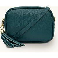 Apatchy London Women's The Tassel Leather Crossbody Bag in Teal