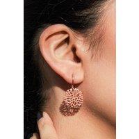 Otis Jaxon London Women's Frost Sterling Silver Drop Earrings in Rose Gold