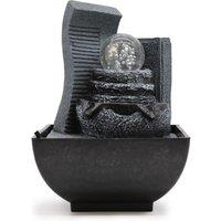 KDMD Tabletop Water Feature - 18cm - Cascading Rock Formation in Grey