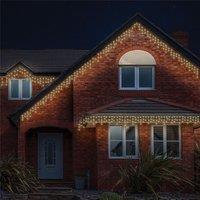 Xmas Haus Icicle lights White Rubber 60/40/20 Drop 6M Warm White