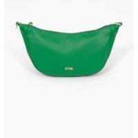 Etre Women's Green Faux Leather Half Moon Crossbody Bag