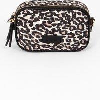Etre Women's Ripley Crossbody Camera Bag - Cream Leopard Print, Nylon/PU