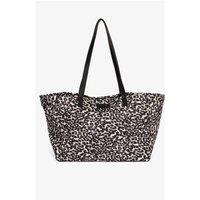 Etre Women's Cream Leopard Print Large Tote Handbag