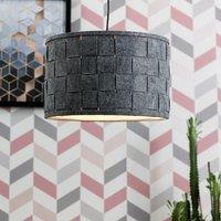 ValueLights Monza Pair of Grey Ceiling Pendant Shades