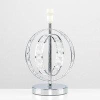 ValueLights Rothwell Silver Table Lamp Base