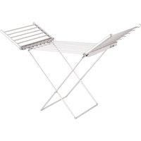 Oypla Electric Extendable Heated Folding Clothes Horse Dryer With Heated Wings in Silver