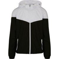 Build Your Brand Men's Tech Two Tone Jacket in Black | Size: 5XL