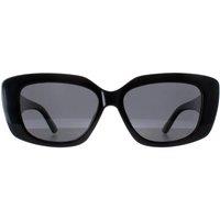 montana Women's Rectangle Shiny Black Smoke Polarized MP56