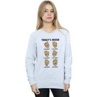 Guardians Of The Galaxy Women's Todays Mood Groot Sweatshirt in Grey | Size: Medium