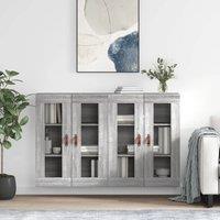 Berkfield Home Wall Mounted Cabinets 2 pcs Grey Sonoma Engineered Wood