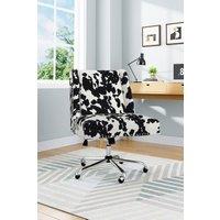 Black and White Milk Cow Print Swivel Office Chair