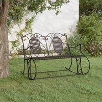 Berkfield Home 2-Seater Rocking Bench 113 cm Black Steel