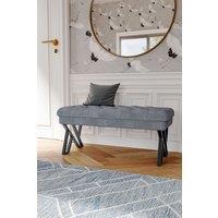 Mid Century Metal Upholstered Bench