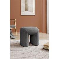 Modern Teddy Bear Fur Upholstered Footstool