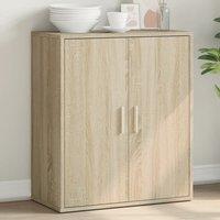 Berkfield Home Sideboard Sonoma Oak 60x31x70 cm Engineered Wood in Brown | Size: 60 x 31 x 70 cm