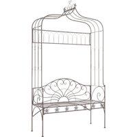 Berkfield Home Garden Bench 122 cm Iron Antique Brown