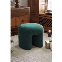 Modern Teddy Bear Fur Upholstered Footstool