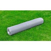 Chicken Wire Fence Galvanised Steel 25x1 m Silver